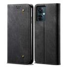 For vivo Y36 5G / 4G Denim Texture Flip Leather Phone Case(Black) - 1