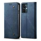 For vivo Y36 5G / 4G Denim Texture Flip Leather Phone Case(Blue) - 1