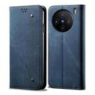 For vivo X100 Denim Texture Flip Leather Phone Case(Blue) - 1