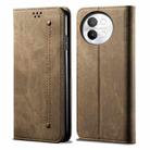 For vivo S18e Denim Texture Flip Leather Phone Case(Khaki) - 1