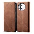 For vivo S18e Denim Texture Flip Leather Phone Case(Brown) - 1