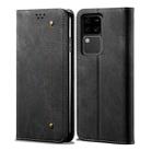 For vivo S18 Pro Denim Texture Flip Leather Phone Case(Black) - 1