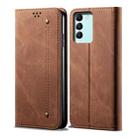 For vivo T3 / Y200E / Y100 IDN Denim Texture Flip Leather Phone Case(Brown) - 1
