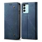 For vivo T3 / Y200E / Y100 IDN Denim Texture Flip Leather Phone Case(Blue) - 1