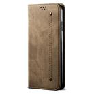 For vivo V30E 5G Global Denim Texture Flip Leather Phone Case(Khaki) - 2