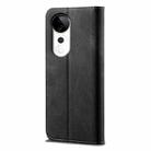 For vivo S19 Denim Texture Flip Leather Phone Case(Black) - 3