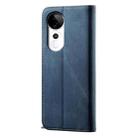 For vivo S19 Denim Texture Flip Leather Phone Case(Blue) - 3