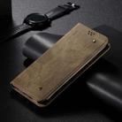 For vivo X200 Denim Texture Flip Leather Phone Case(Khaki) - 2