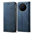 For vivo X200 Denim Texture Flip Leather Phone Case(Blue) - 1