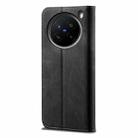 For vivo X200 Pro Denim Texture Flip Leather Phone Case(Black) - 3