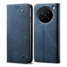 For vivo X200 Pro Denim Texture Flip Leather Phone Case(Blue) - 1