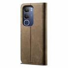 For vivo Y19s 4G Denim Texture Flip Leather Phone Case(Khaki) - 3