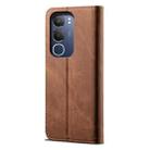 For vivo Y19s 4G Denim Texture Flip Leather Phone Case(Brown) - 3