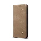 For vivo S20 5G Denim Texture Flip Leather Phone Case(Khaki) - 2