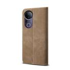 For vivo S20 Pro 5G Denim Texture Flip Leather Phone Case(Khaki) - 3