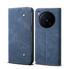 For vivo X200 Ultra Denim Texture Flip Leather Phone Case(Blue) - 1
