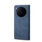 For vivo X200 Ultra Denim Texture Flip Leather Phone Case(Blue) - 3