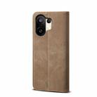 For vivo S30 Pro mini Denim Texture Flip Leather Phone Case(Khaki) - 3
