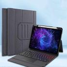 For iPad Pro 11 2022 / 2021 / 2020 Integrated Bluetooth Keyboard Leather Case with Backlight & Touchpad(Black) - 1