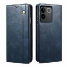 For vivo S17e Oil Wax Crazy Horse Texture Leather Phone Case(Blue) - 1