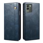 For vivo Y200 Oil Wax Crazy Horse Texture Leather Phone Case(Blue) - 1