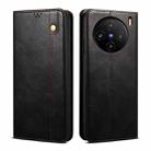 For vivo X100 Pro Oil Wax Crazy Horse Texture Leather Phone Case(Black) - 1