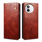 For vivo S18e Oil Wax Crazy Horse Texture Leather Phone Case(Brown) - 1