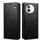 For vivo S18e Oil Wax Crazy Horse Texture Leather Phone Case(Black) - 1