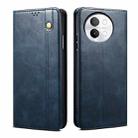 For vivo S18e Oil Wax Crazy Horse Texture Leather Phone Case(Blue) - 1