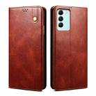 For vivo T3 / Y200E / Y100 IND Oil Wax Crazy Horse Texture Leather Phone Case(Brown) - 1