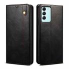 For vivo T3 / Y200E / Y100 IND Oil Wax Crazy Horse Texture Leather Phone Case(Black) - 1