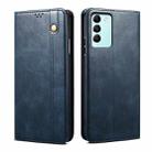 For vivo T3 / Y200E / Y100 IND Oil Wax Crazy Horse Texture Leather Phone Case(Blue) - 1