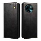 For vivo Y38 5G Global Oil Wax Crazy Horse Texture Leather Phone Case(Black) - 1