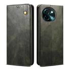 For vivo Y38 5G Global Oil Wax Crazy Horse Texture Leather Phone Case(Green) - 1