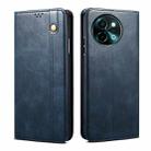 For vivo Y38 5G Global Oil Wax Crazy Horse Texture Leather Phone Case(Blue) - 1