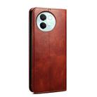 For vivo V30E 5G Global Oil Wax Crazy Horse Texture Leather Phone Case(Brown) - 3