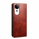 For vivo S19 Pro Oil Wax Crazy Horse Texture Leather Phone Case(Brown) - 3