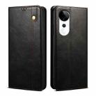 For vivo S19 Pro Oil Wax Crazy Horse Texture Leather Phone Case(Black) - 1