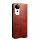 For vivo S19 Oil Wax Crazy Horse Texture Leather Phone Case(Brown) - 3