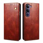 For vivo V40 Lite 4G IDN / 5G IDN Oil Wax Crazy Horse Texture Leather Phone Case(Brown) - 1