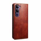 For vivo V40 Lite 4G IDN / 5G IDN Oil Wax Crazy Horse Texture Leather Phone Case(Brown) - 3