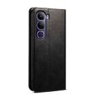 For vivo V40 Lite 4G IDN / 5G IDN Oil Wax Crazy Horse Texture Leather Phone Case(Black) - 3