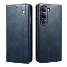 For vivo V40 Lite 4G IDN / 5G IDN Oil Wax Crazy Horse Texture Leather Phone Case(Blue) - 1