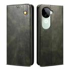 For vivo V40e 5G India / iQOO Z9s 5G Oil Wax Crazy Horse Texture Leather Phone Case(Green) - 1