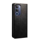 For vivo Y19s 4G Oil Wax Crazy Horse Texture Leather Phone Case(Black) - 3