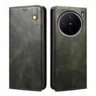For vivo X200 Oil Wax Crazy Horse Texture Leather Phone Case(Green) - 1