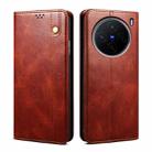 For vivo X200 Pro mini Oil Wax Crazy Horse Texture Leather Phone Case(Brown) - 1