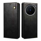 For vivo X200 Pro mini Oil Wax Crazy Horse Texture Leather Phone Case(Black) - 1