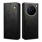 For vivo X200 Pro Oil Wax Crazy Horse Texture Leather Phone Case(Black) - 1