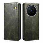 For vivo X200 Pro Oil Wax Crazy Horse Texture Leather Phone Case(Green) - 1